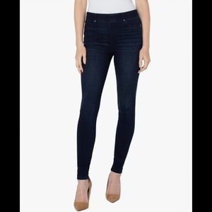 Liverpool LA | The Ankle Skinny Pull-on Jeans | Dark Blue | Size 14 | LIKE NEW